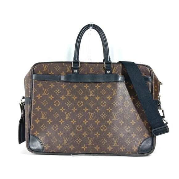 LOUIS VUITTON M40224 MonogramMacassar Porto Document Voyage GM PDV 2WAY Hand Bag - Picture 1 of 14